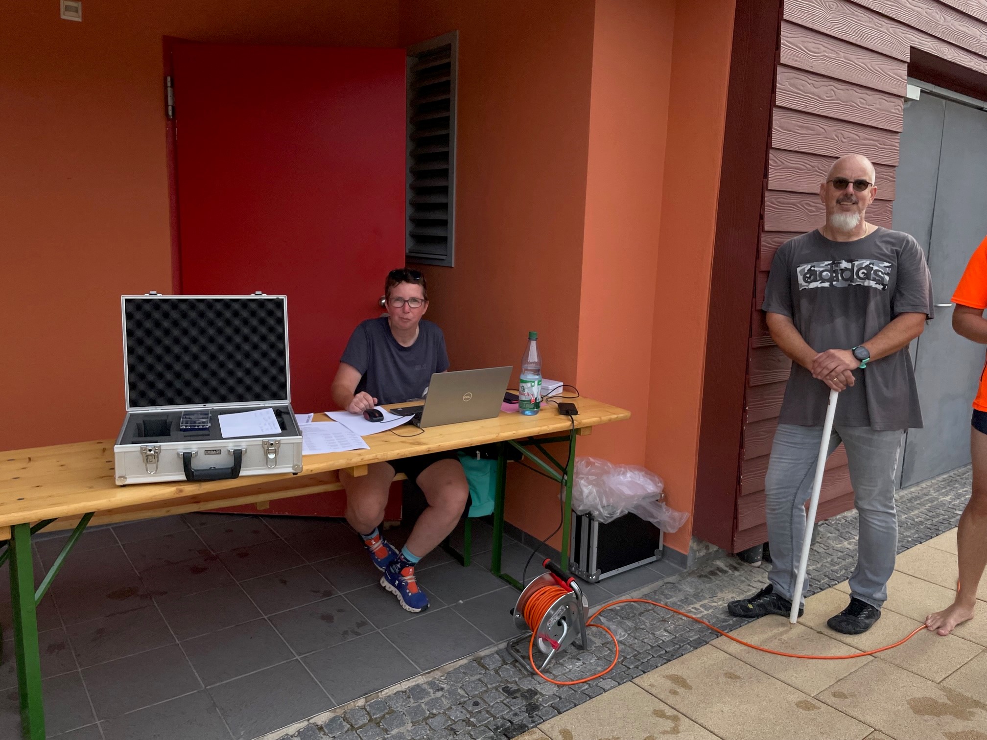 Protokollführerin Katrin Gerig und Vorstandsmitglied Marco Koch